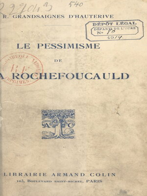 cover image of Le pessimisme de La Rochefoucauld